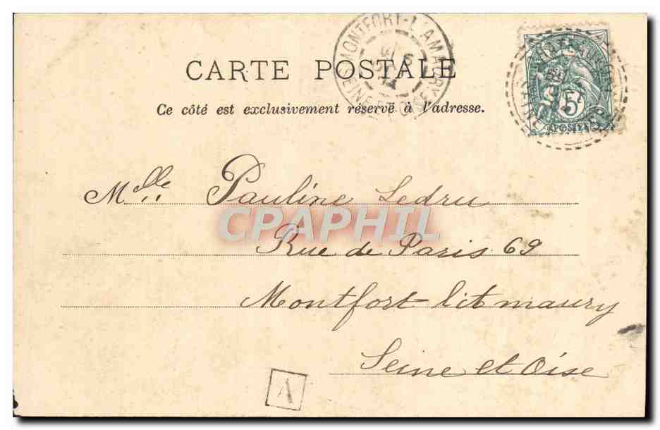 CPA Versailles Partie Gauche du Chateau Cote du Parc — Rückseite