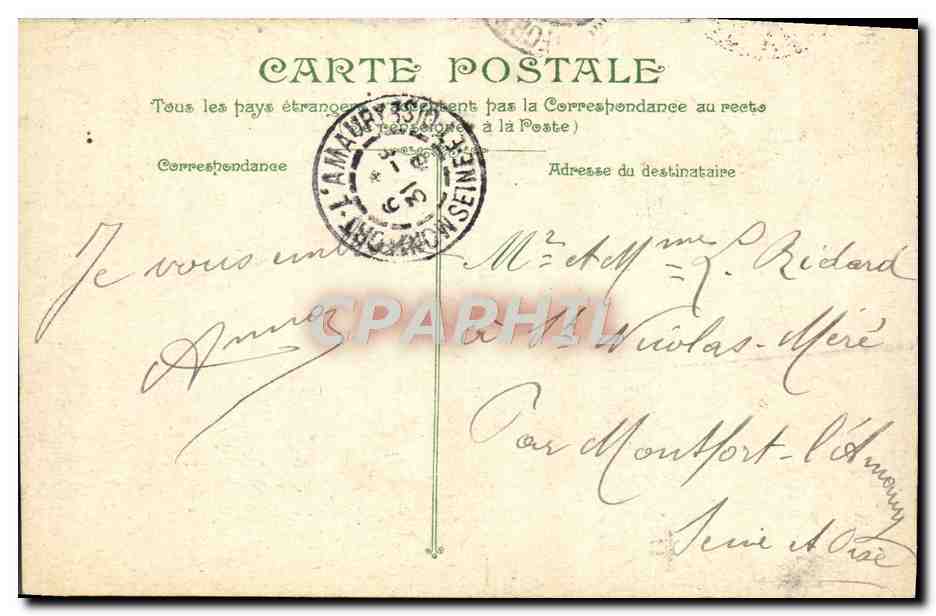 CPA Versailles Bassin de latone — Verso