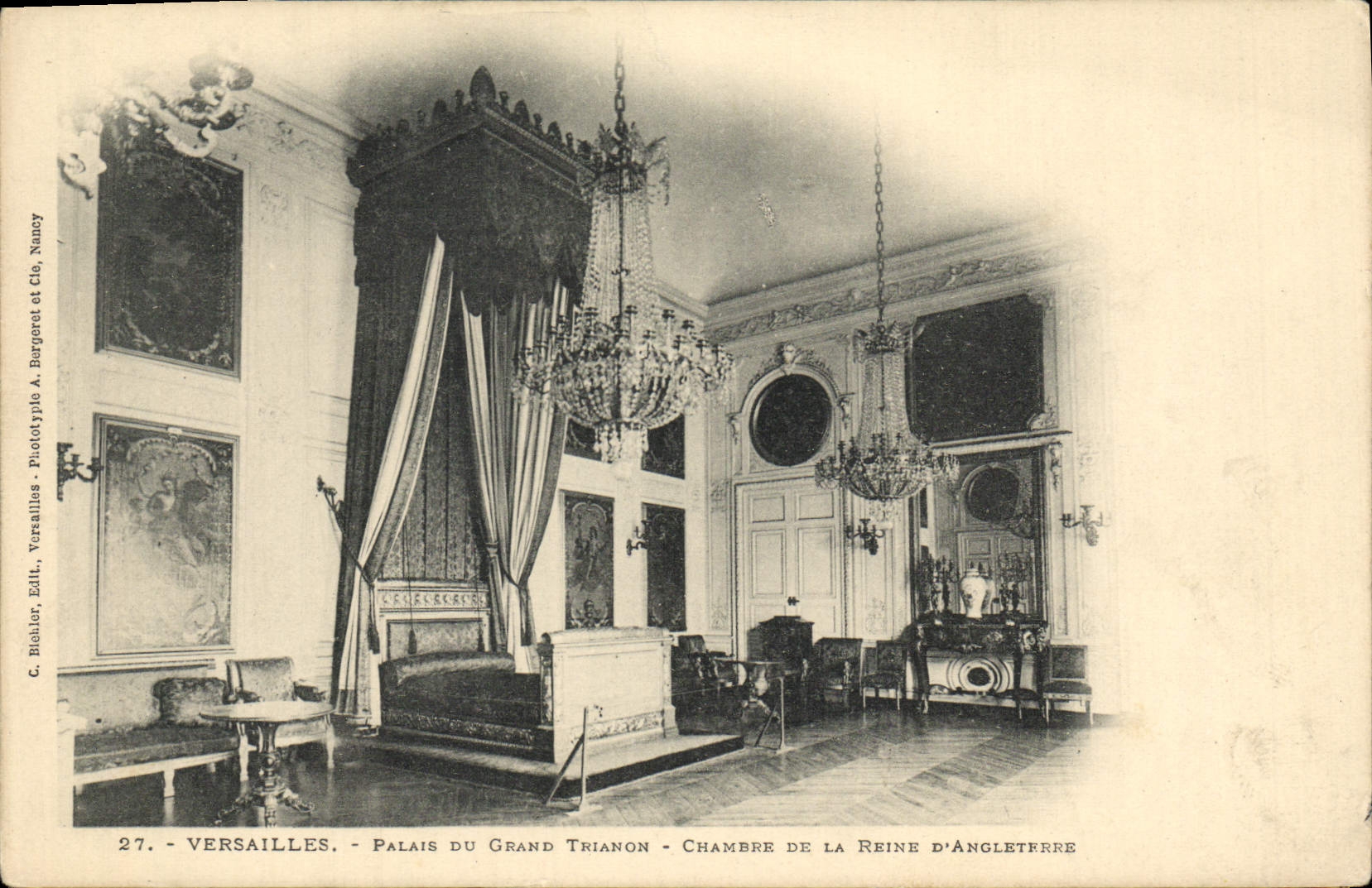 CPA Versailles Palais du Trianon Chambre de la reine d'Angleterre