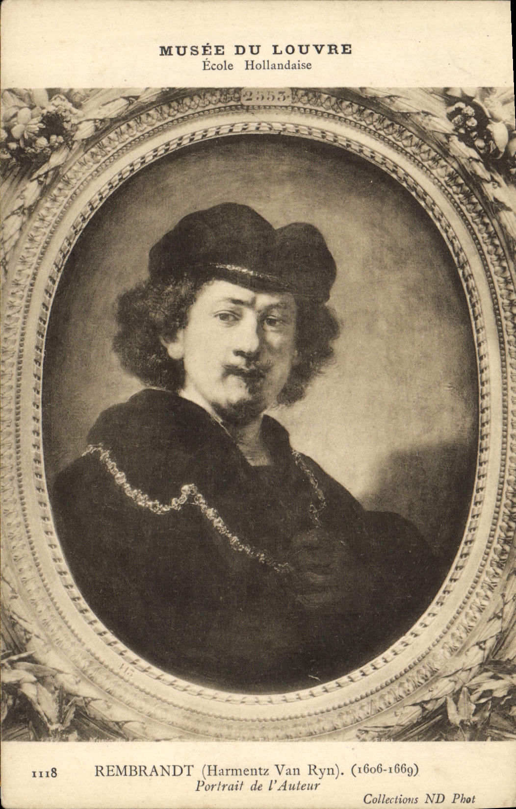 CPA Paris Musee du Louvre Rembrandt Portrait de l'auteur 