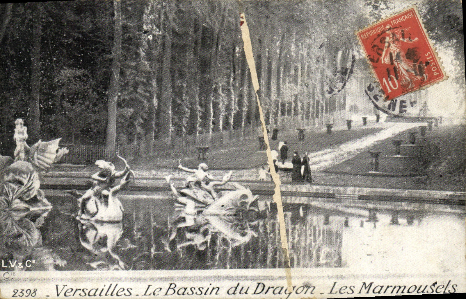 CPA Versailles Le Bassin du Dragon Les Marmousets