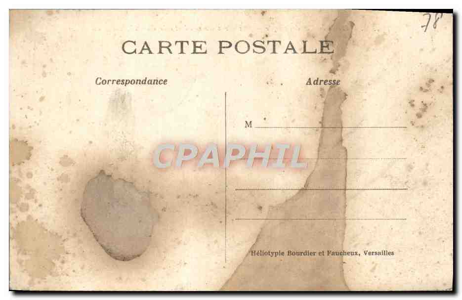 CPA Versailles Panoramique Parterres du Nord et aile du palais dite du Senat — Verso