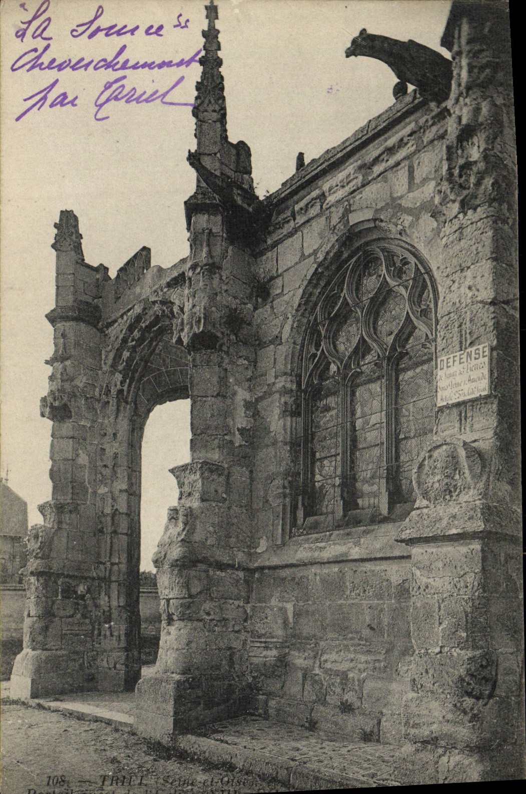 CPA Triel Portail ouest de l'eglise
