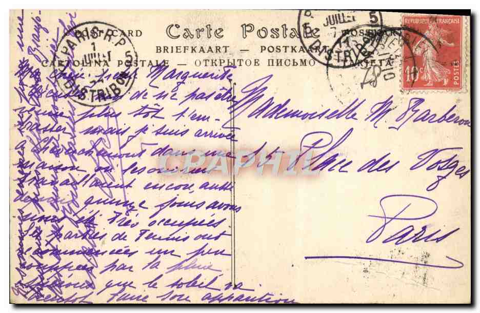 CPA Triel Portail ouest de l'eglise — Back