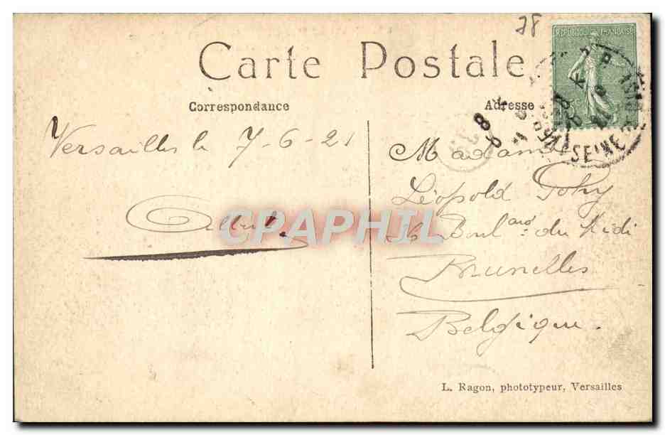 CPA Versailles Le Bassin de Latone et le grand canal — Verso