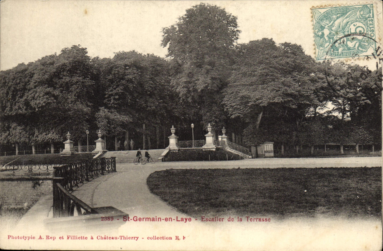 St-Germain-en-Laye — Escalier de la Terrasse — Phototypie A. Rep et Filliette à Château-Thierry