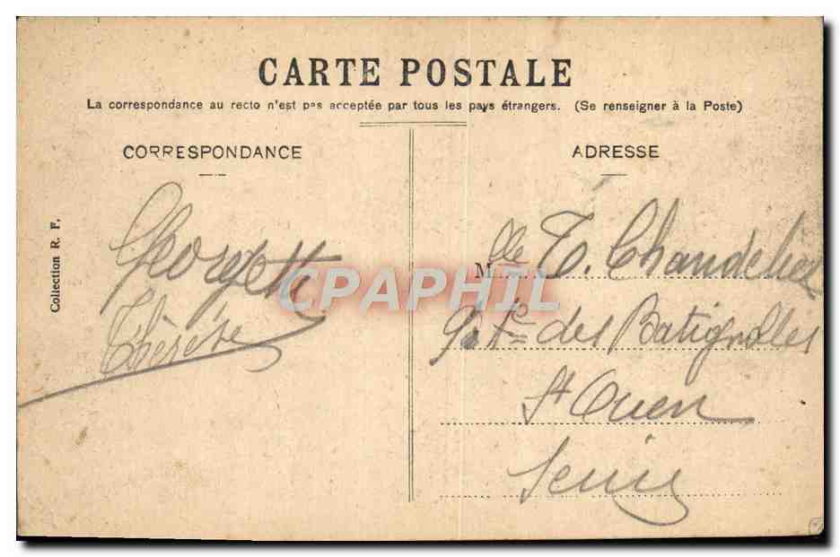 CPA Saint Germain En Laye Une allee du Parc vue du parterre — Rückseite