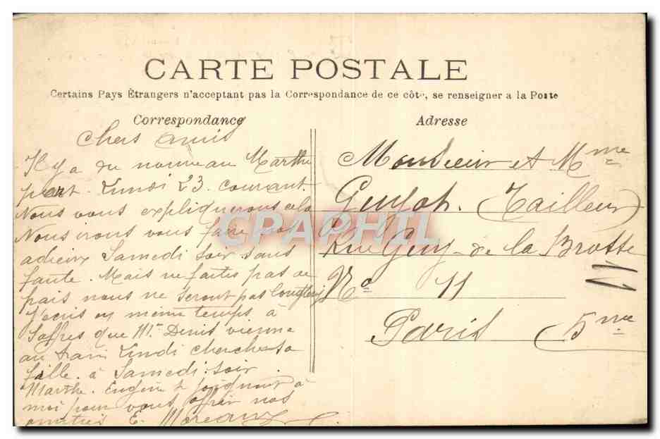 CPA Saint Germain En Laye Facade du Chateau cote de la place Thiers — Verso