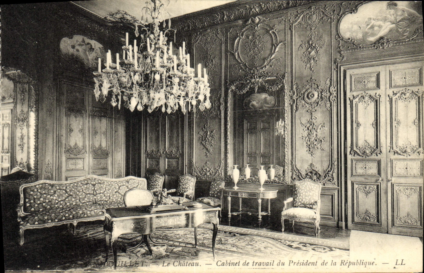 Le Château — Cabinet de travail du Président de la République — Éditeur: A. Douillet — LL