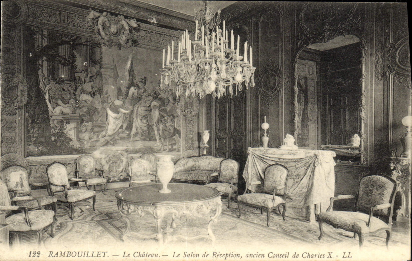 Rambouillet — Le Château — Le Salon de Réception, ancien Conseil de Charles X — LL
