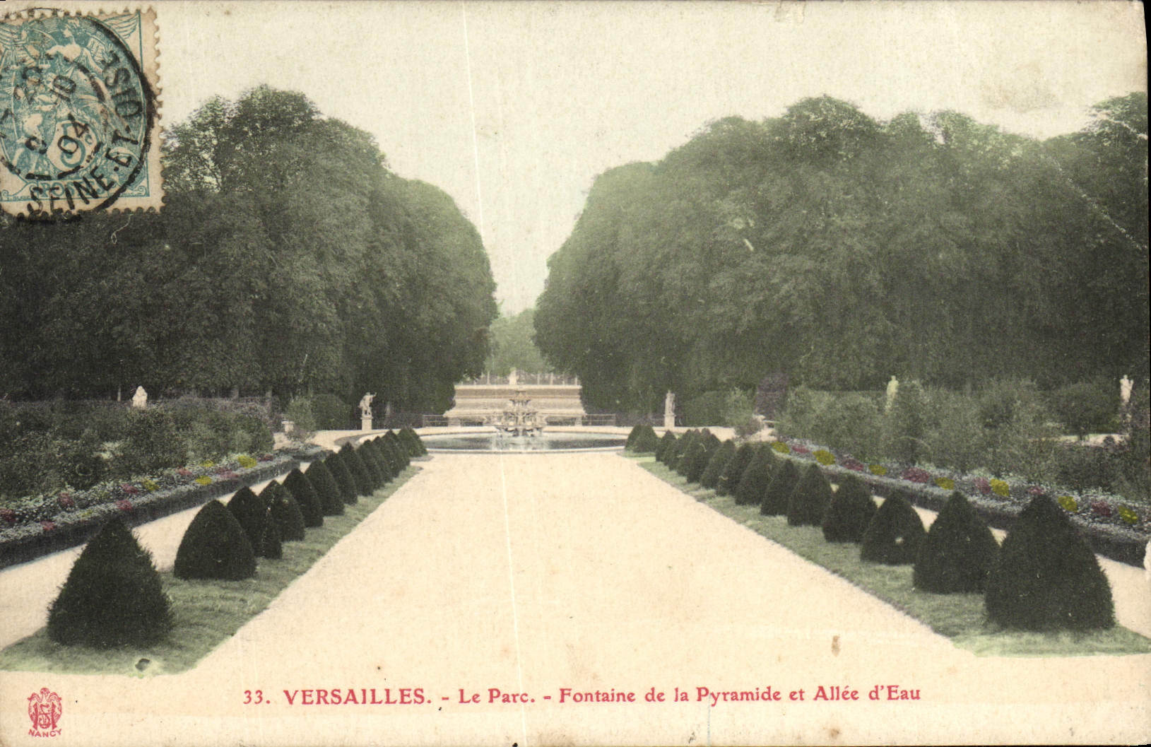 Versailles - Le Parc - Fontaine de la Pyramide et Allée d'Eau - NANCY, n°33