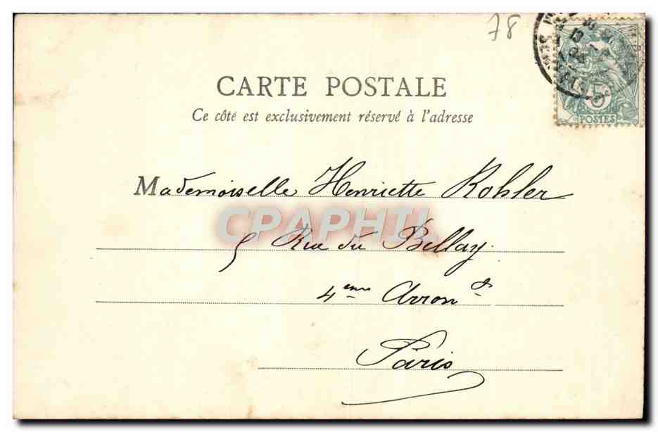 CPA Versailles Grand Trianon Salon De La Reine — Verso