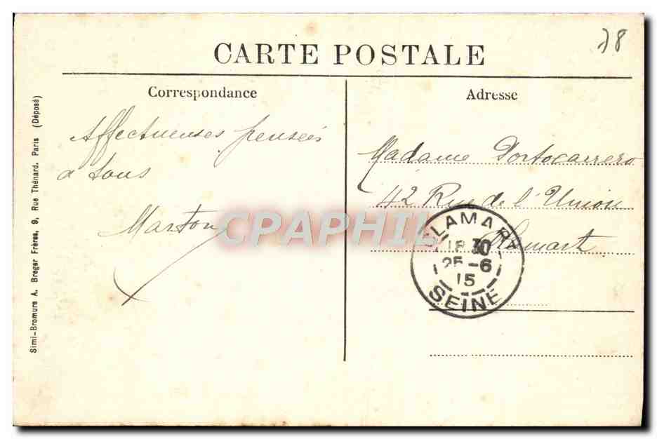 Juziers (S. et O.) — Vue prise de l'île — Collection G. Ozanne à Juziers — Rückseite