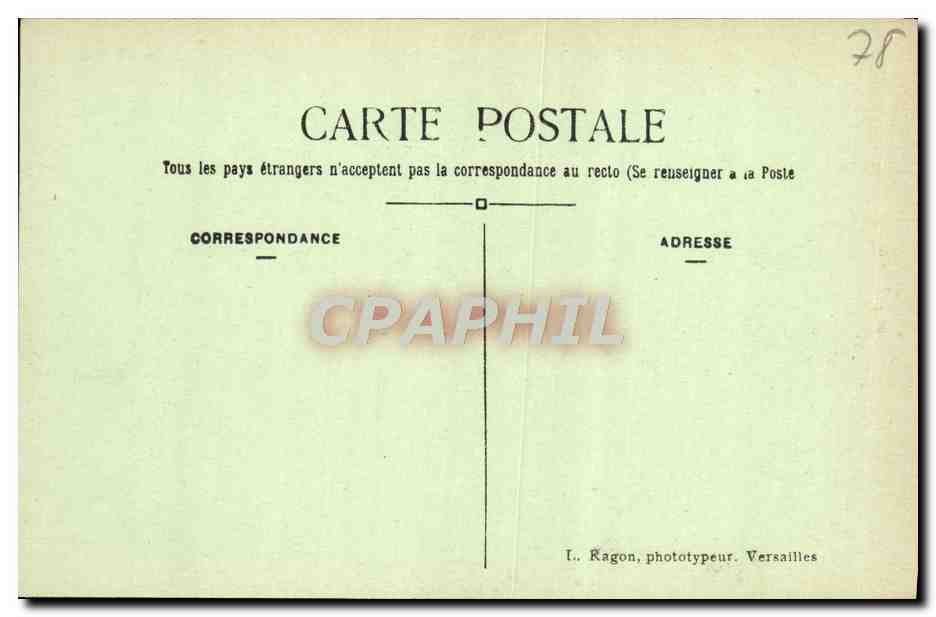 CPA Versailles L'Orangrrie Et Le Palais — Verso