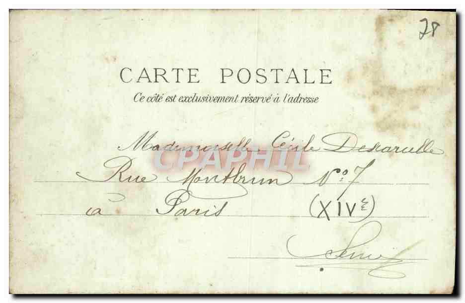 CPA Parc De Versailles Bassin De Neptune — Verso