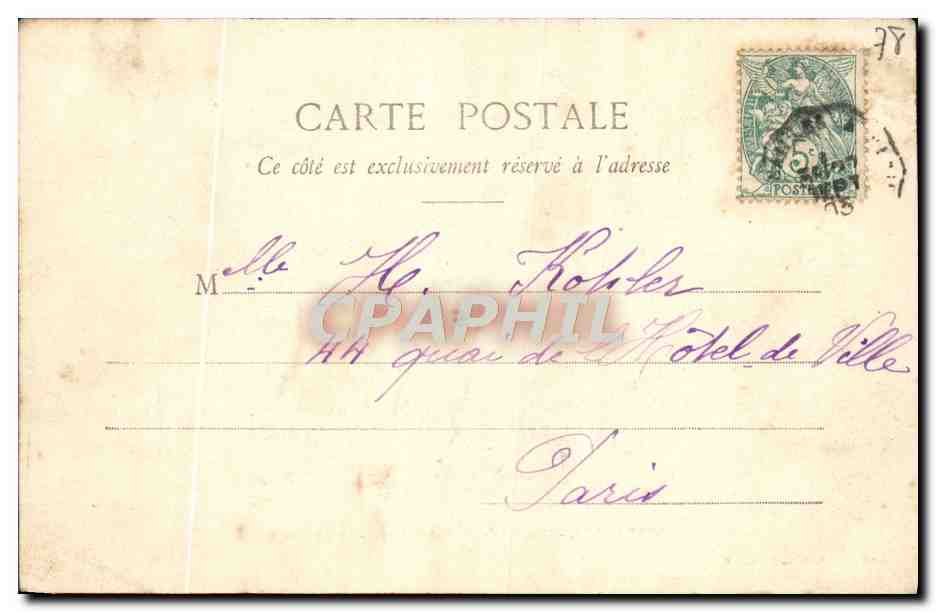 CPA Versailles Hameau De Marie Antoinette le presbytere — Verso