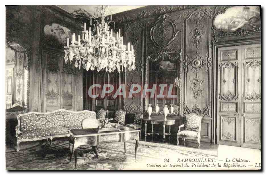 Rambouillet — Le Château. Cabinet de travail du Président de la République — LL