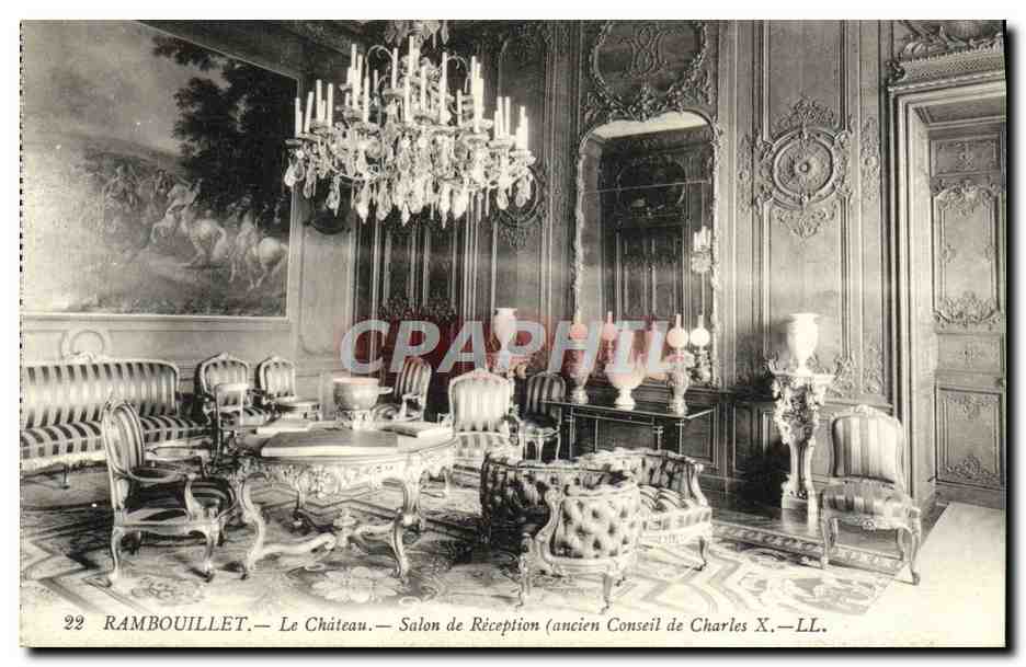 Ramboillet — Das Schloss. Empfangszimmer (früherer Rat von Charles X). — LL.