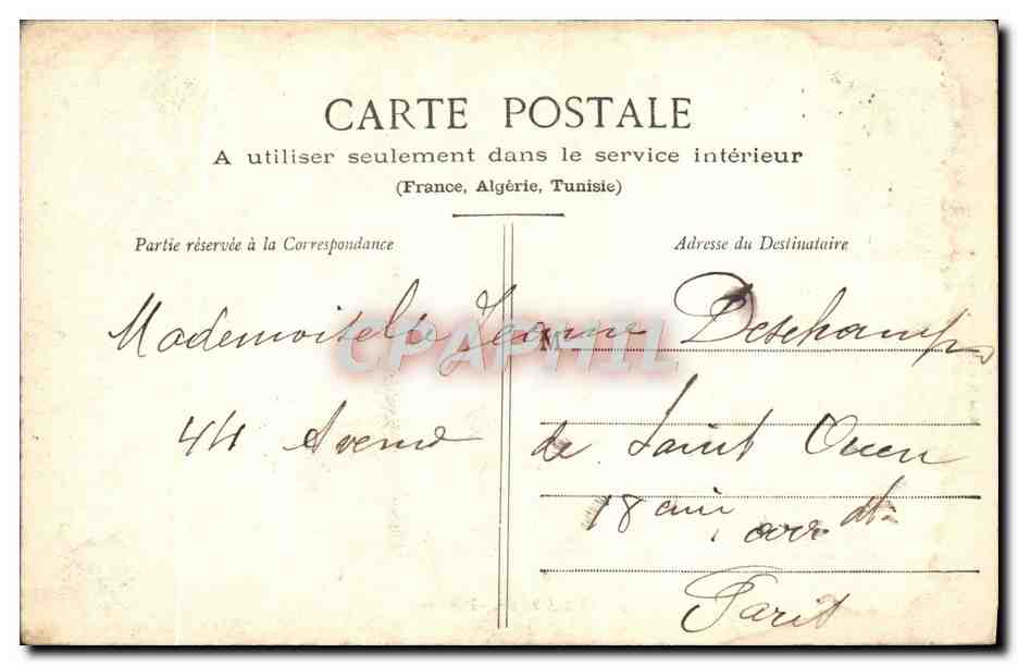 CPA Versailles Panorama — Verso