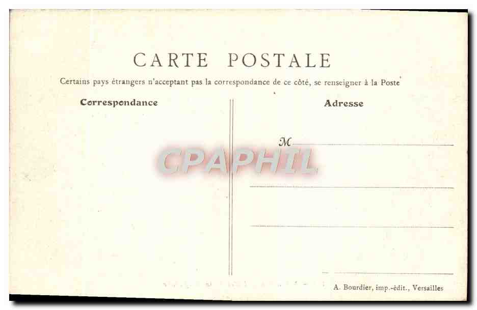 CPA Versailles Hotel De La Prefecture — Verso