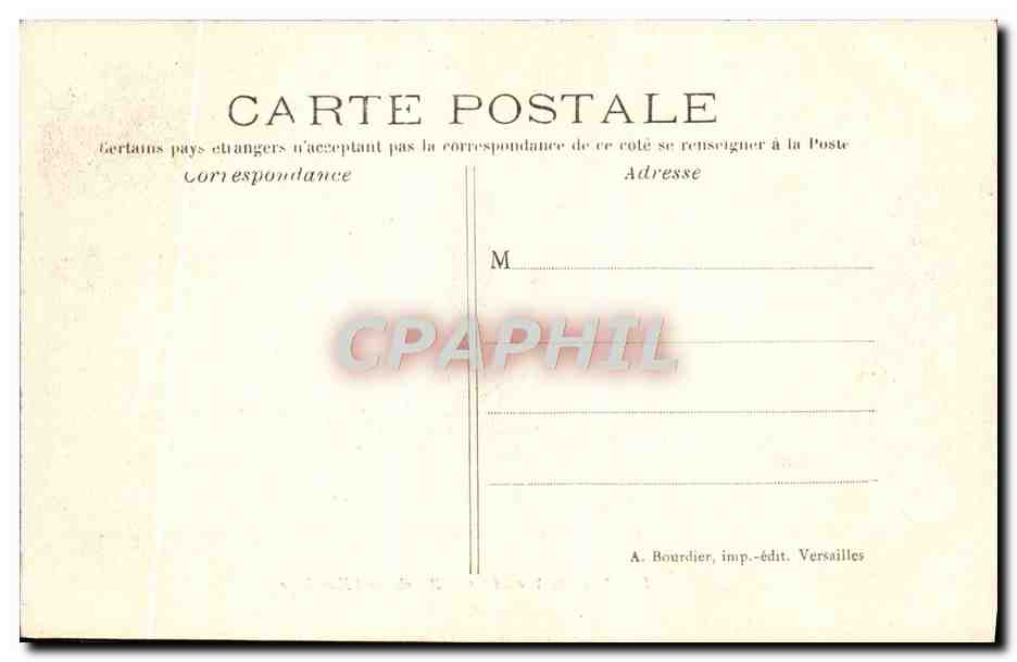 Parc de Versailles — Bassin de l'Encelade — A. Bourdier, imp.-édit. Versailles, n°50 — Verso