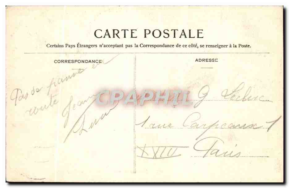 CPA Versailles Trianon Artistique Maison du Seigneur — Verso