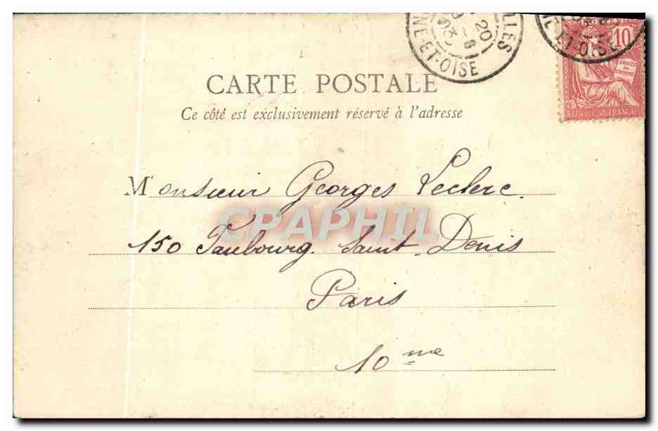 CPA Versailles Parc Du Petit Trianon Le Boudoir — Rückseite