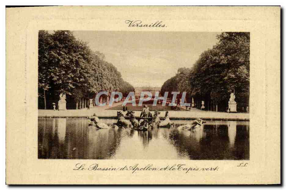 CPA Versailles Le Bassin D'Apollon et le tapis vert