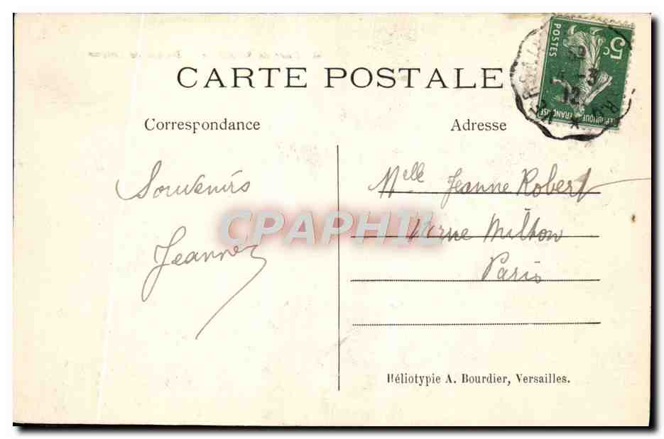 CPA Parc De Versailles Bassin de Latone — Verso