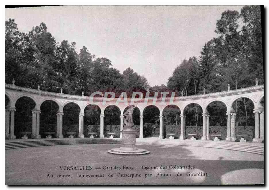 CPA Versailles Grandes eaux bosquet des colonnades Enlevement de Proserpine par Pluton de Girardin