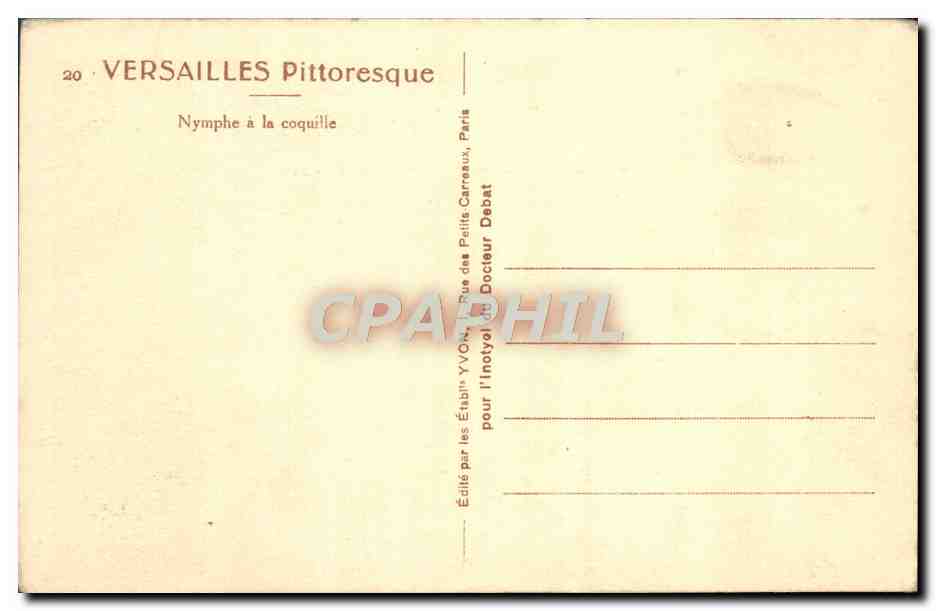 CPA Versailles Pittoresque Nymphe a la coquille — Verso