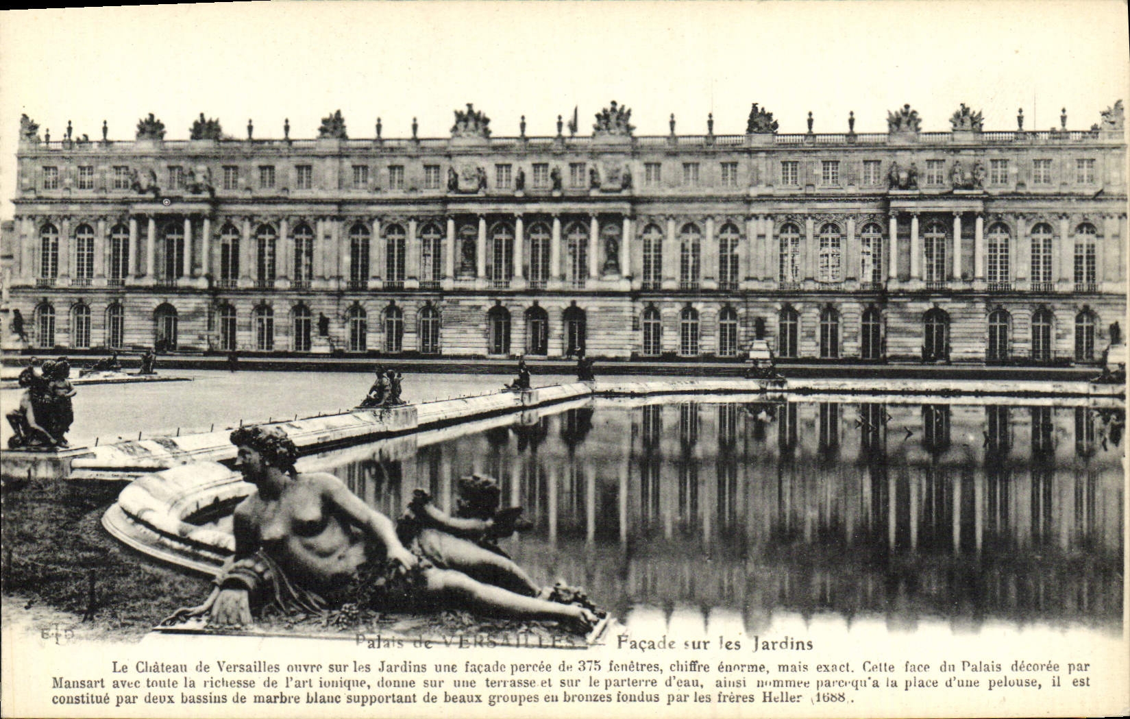 CPA Palais De Versailles Facade Sur Les Jardins
