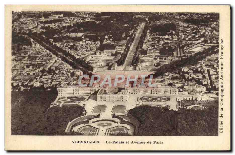 CPA Versailles Le Palais et avenue de paris