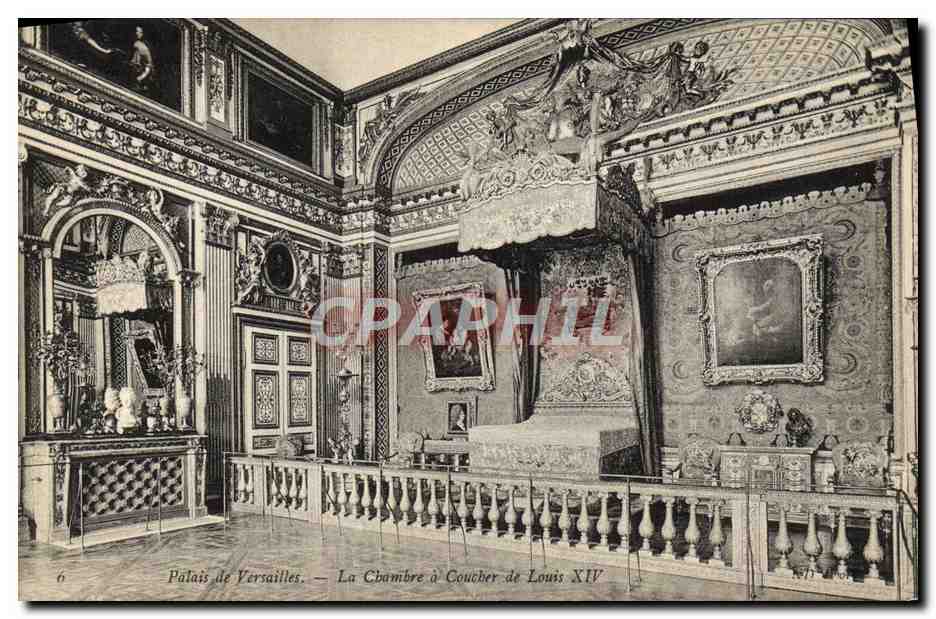 CPA Palais De Versailles La Chambre A Coucher De Louis XIV