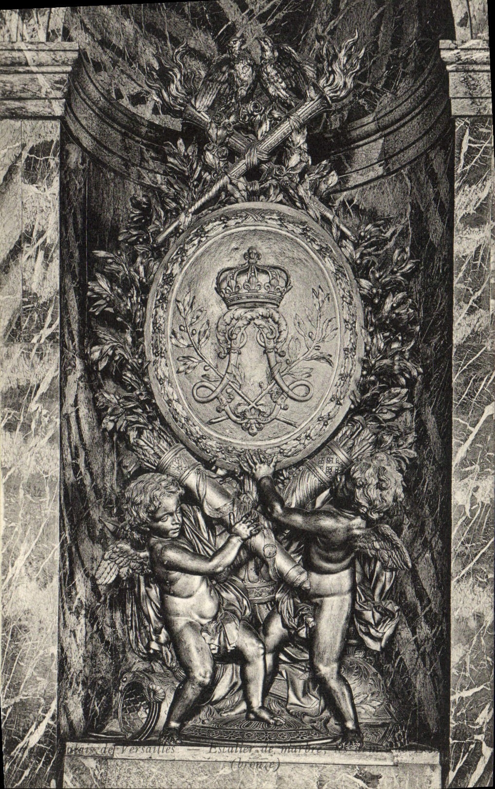 Plaque de Versailles — Escalier du Marbre — Bronze
