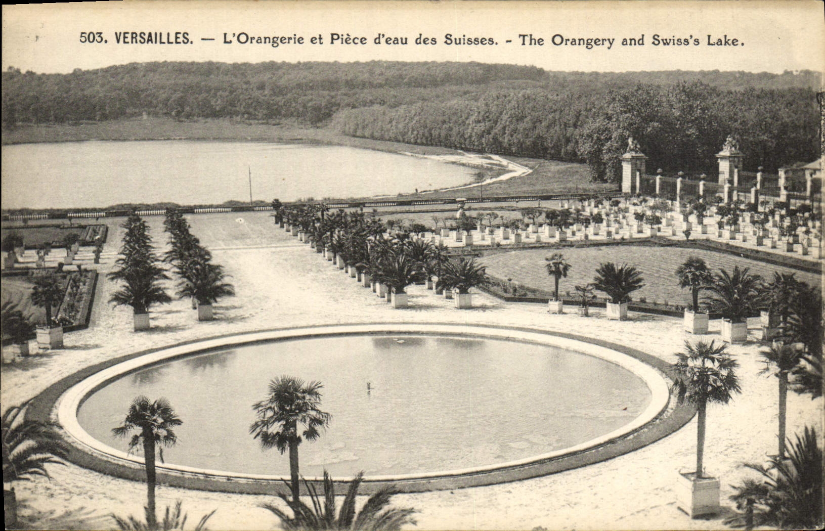 CPA Versailles L'Orangerie Et Piece d'eau des Suisses 