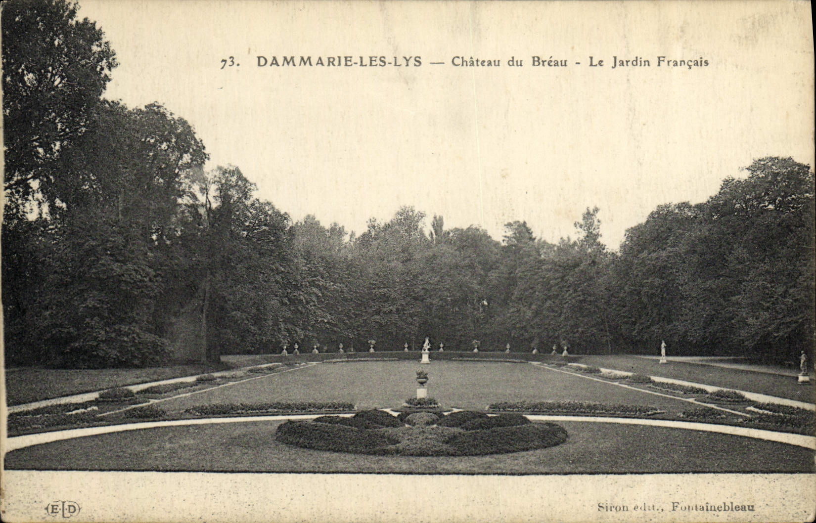 CPA Dammarie Les Lys Chateau Du Breau Le Jardin Francais