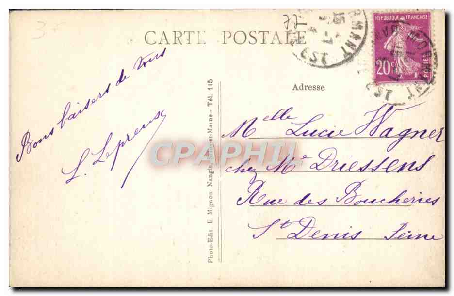 CPA Chateau De Bombon Residence Du Marechal Foch — Rückseite