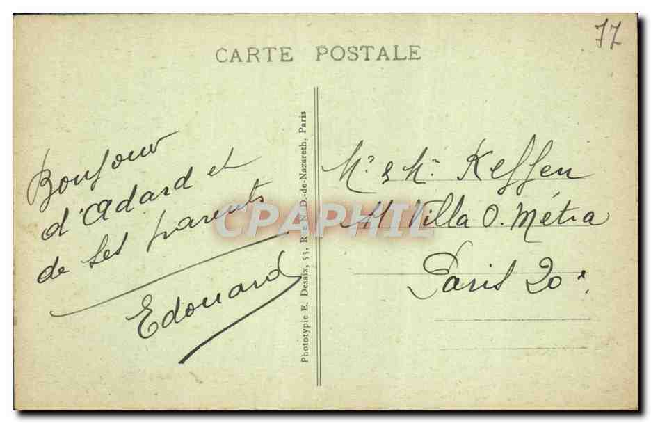 CPA Souppes Sur Loing Grand Moulin Le Loing — Rückseite