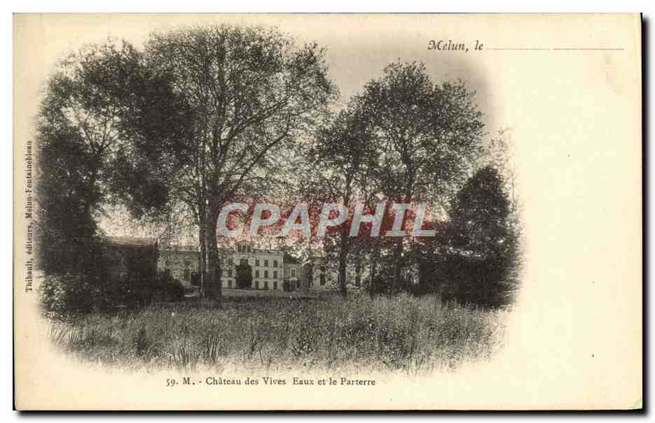 CPA Melun Le Chateau Des Vives et Le parterre