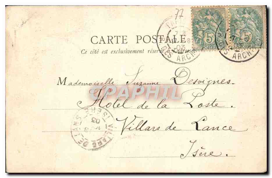Fontainebleau — Busti di Th. Rousseau & Millet — B.F. Paris — Verso