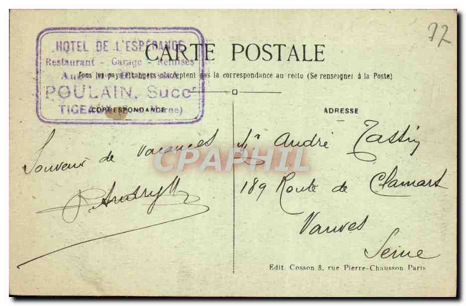 Dammartin-sur-Tigeaux (S.-et-M.) — Le Morin à Tigeaux — Éd. Cosson, rue Pierre-Chausson Paris — Reverso