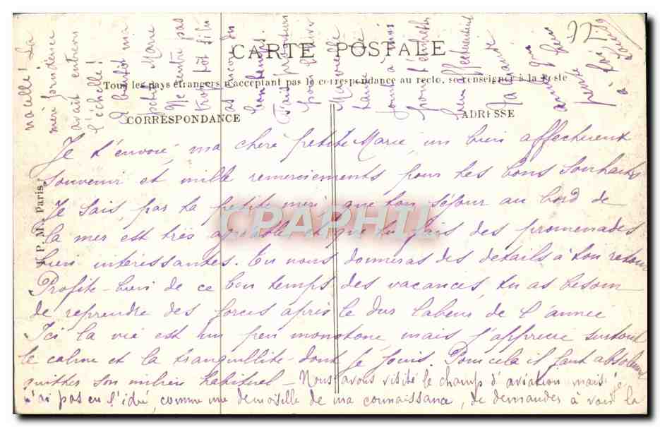 CPA Dammartin En Goele Promenade Du Chateau — Rückseite