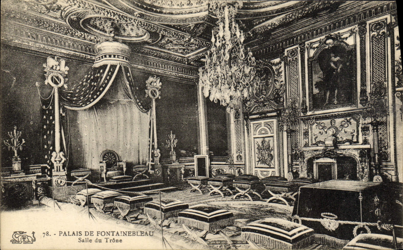 Palacio de Fontainebleau — Sala del Trono — Editor no identificado, n° 78