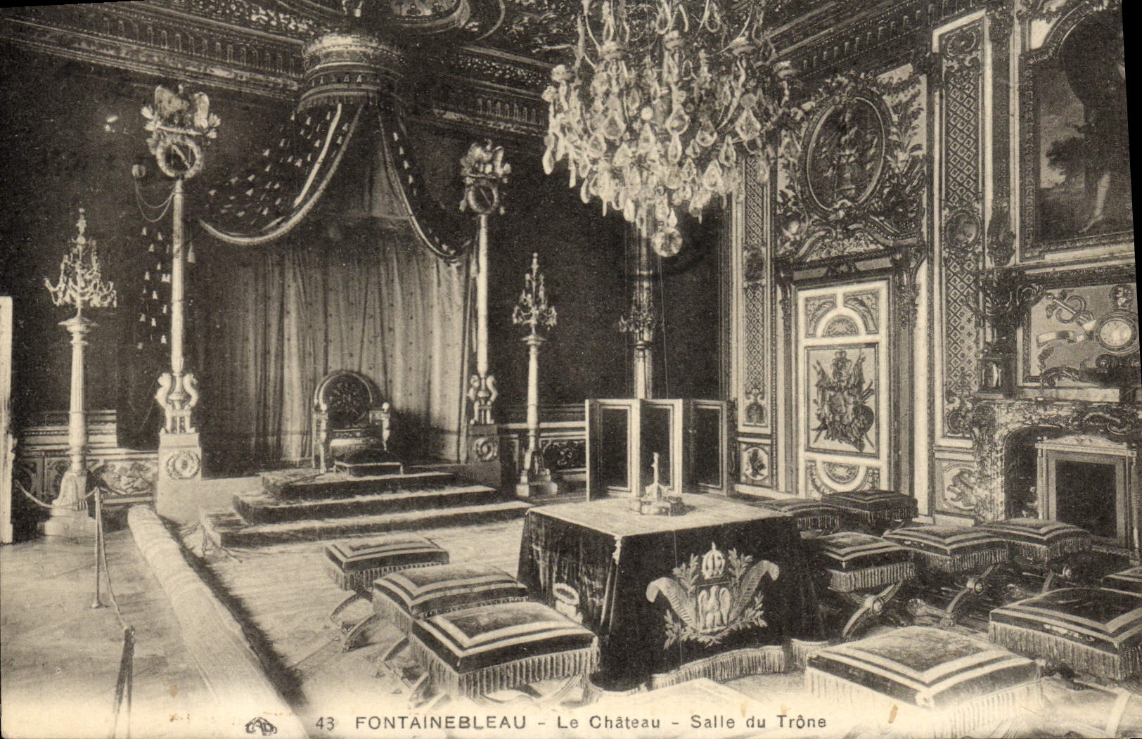 Fontainebleau - Il Castello - Sala del Trono — editore 'SEJOUR IDEAL', n° 43