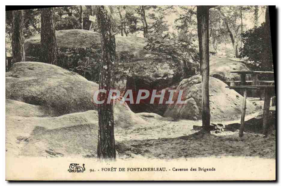 Foresta di Fontainebleau - Grotta dei Briganti — editore non visibile, n° serie 94