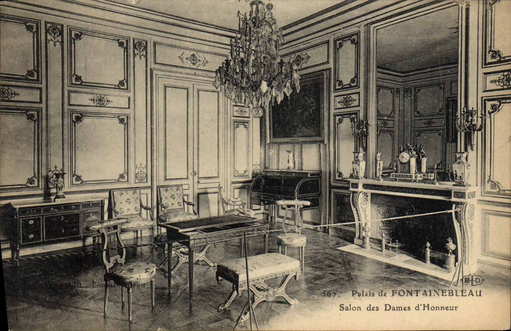 Salon der Damen der Ehren — Schloss Fontainebleau — Verlag L'Orsain Bleau, Nr. 567