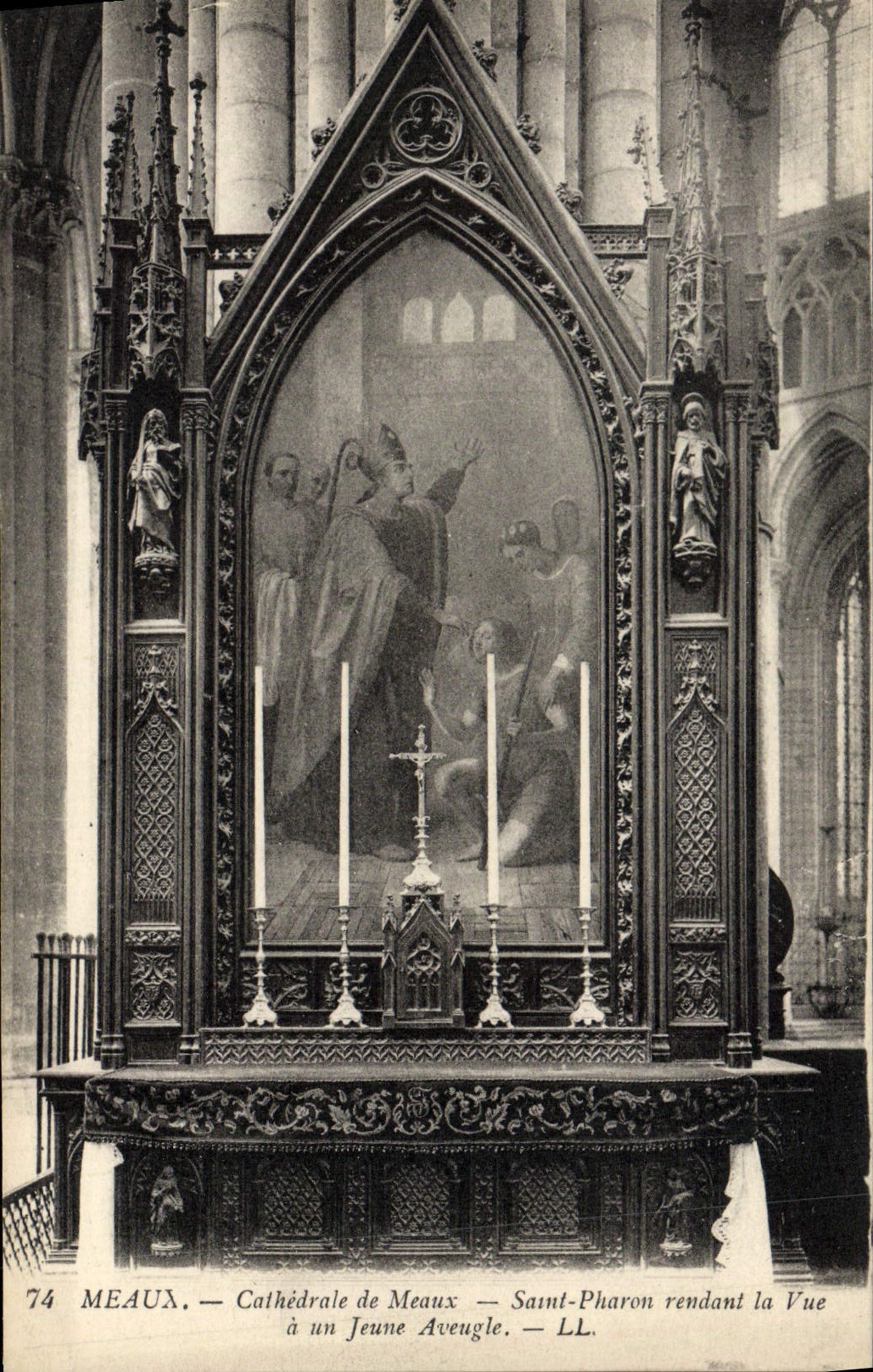 Meaux — Kathedrale von Meaux — Saint-Pharon gibt einem jungen Blinden das Sehvermögen — LL.