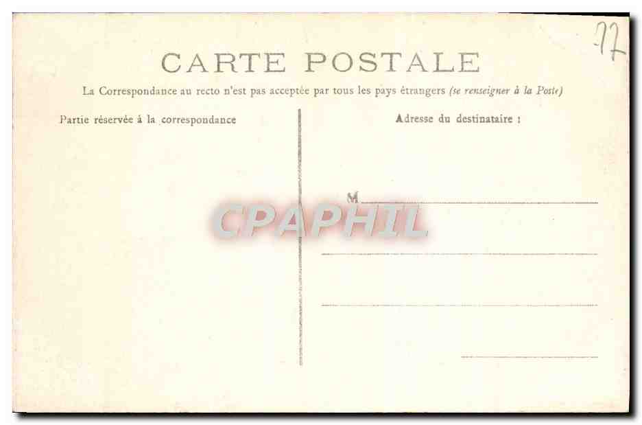 Fontainebleau — Mare aux Bœufs — Editore C.G. — Verso