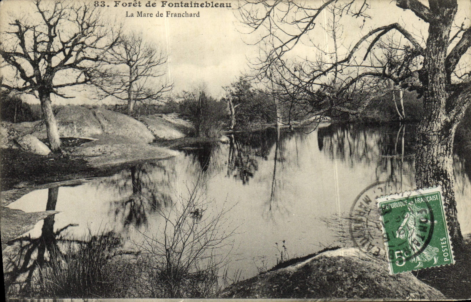Forêt de Fontainebleau — La Mare de Franchard — Imp. Phot. L. Mazard, Fontainebleau